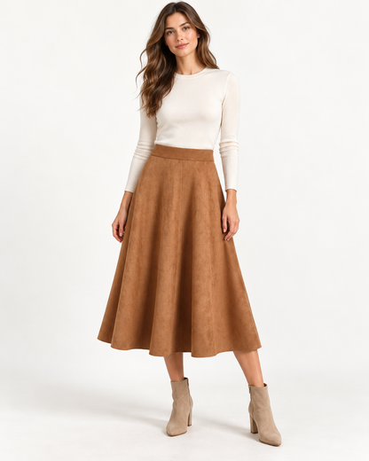 Colette | Pleated Autumn Midi Skirt